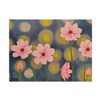 Backlit Flowers Poster — Rolled Wall Art with Bokeh Lights