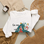 Crewneck Sweatshirt — "On My Way to Not Give a Shit" Retro Graphic