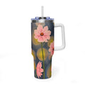 40oz Backlit Flowers Vacuum Tumbler