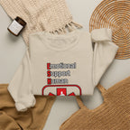 Emotional Support Human Sweatshirt – Medical Symbol “Do Not Touch” Crewneck