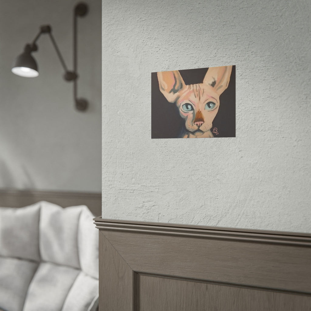 Sphynx Cat Art Poster — Rolled Fine Art Print