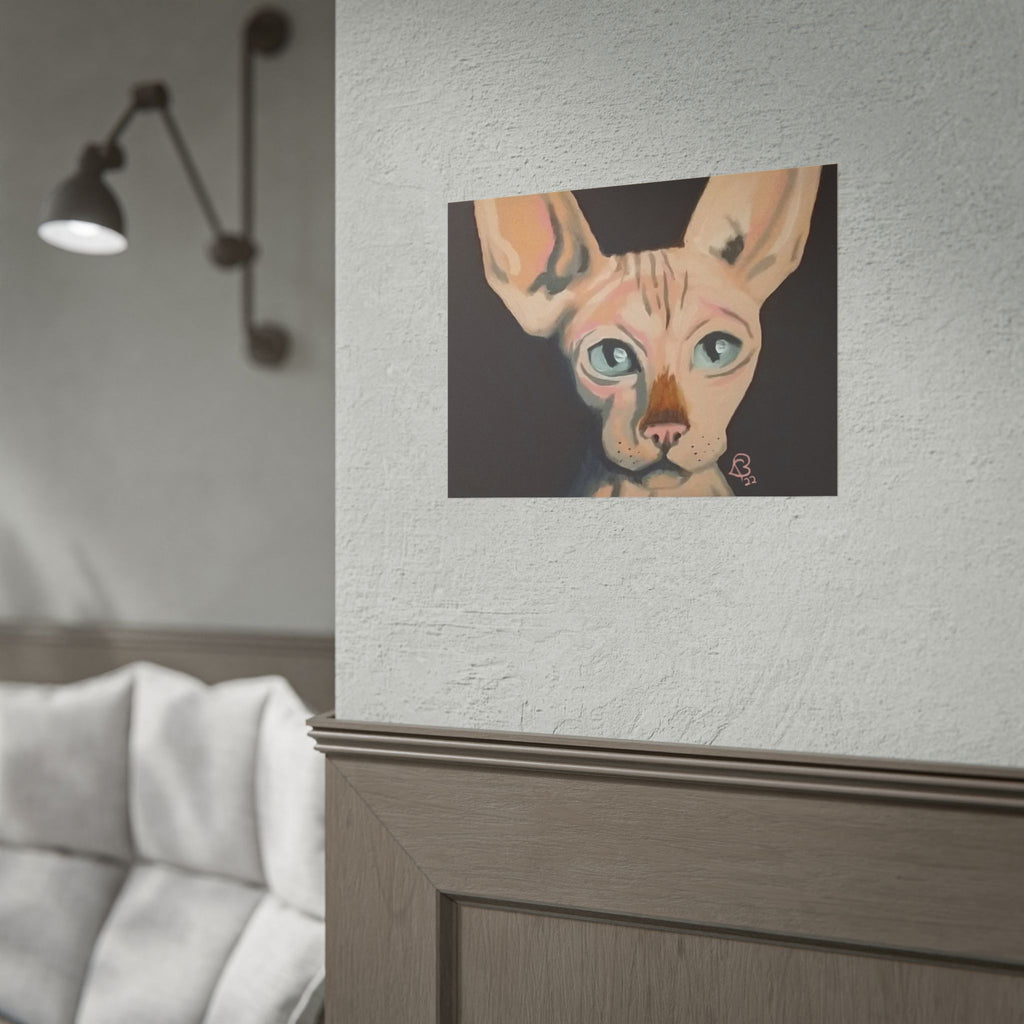 Sphynx Cat Art Poster — Rolled Fine Art Print