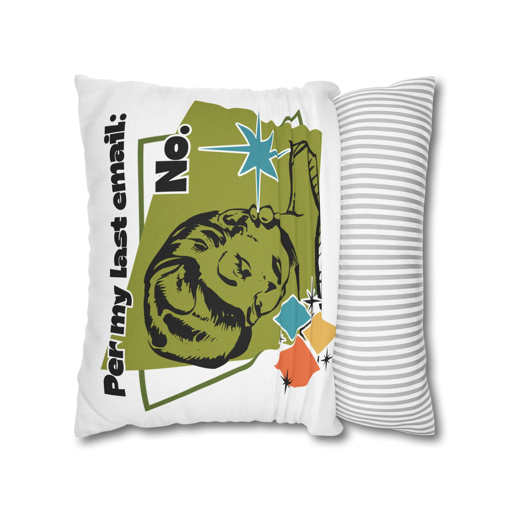 Retro 'Per My Last Email: No.' Throw Pillowcase
