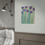 Rolled Poster - Purple Watercolor Floral Stems Art Print