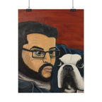 Rolled Poster — Boy and His Dog Portrait Art Print
