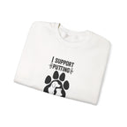 Crewneck Sweatshirt — "I Support Putting Animal Abusers to Sleep" Paw Rescue Tee