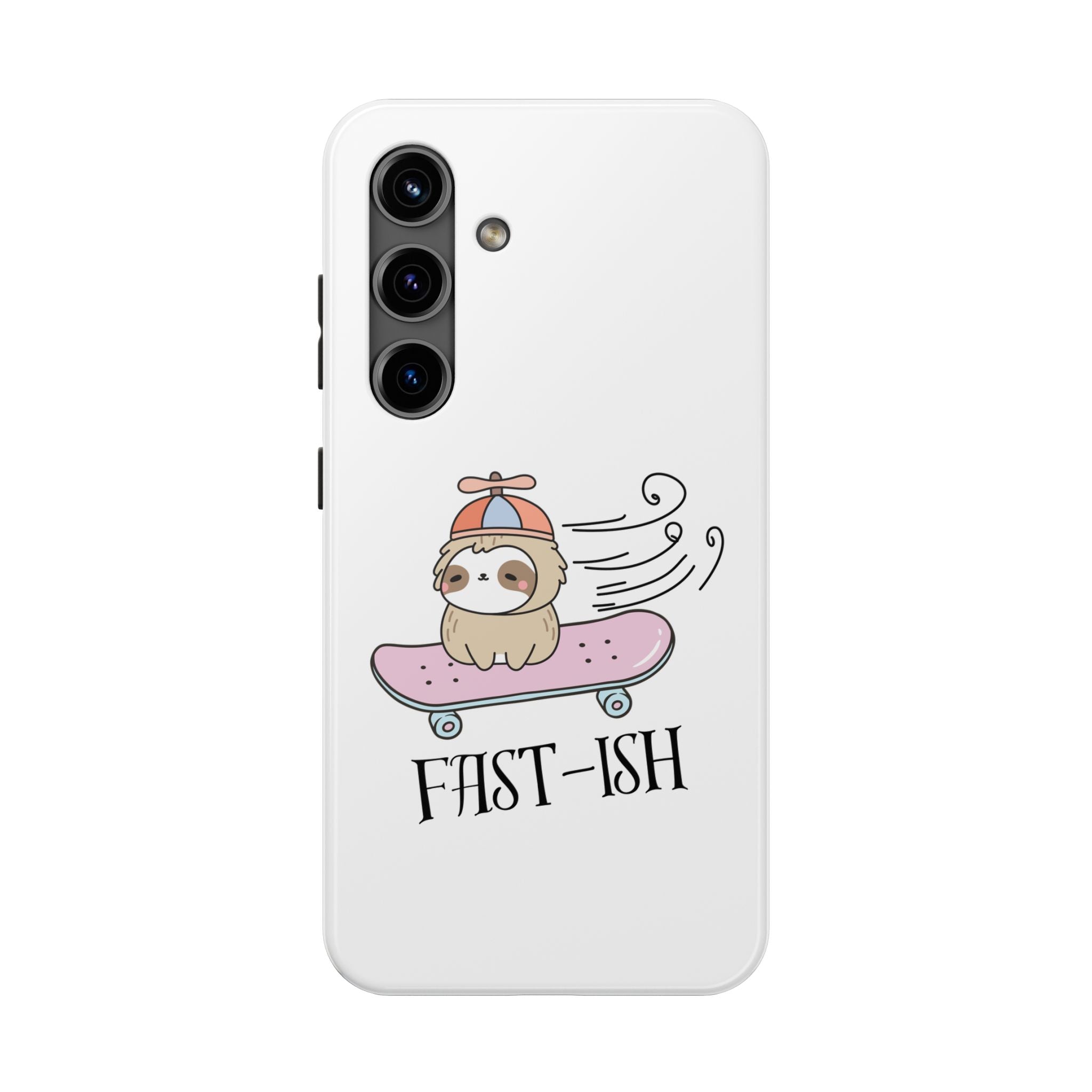 Phone Case — Cute Sloth on Skateboard "Fast-ish" Protective Tough Case