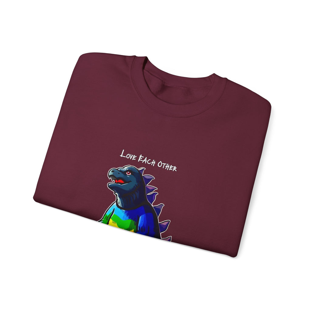 Godzilla Love Rainbow Crewneck Sweatshirt