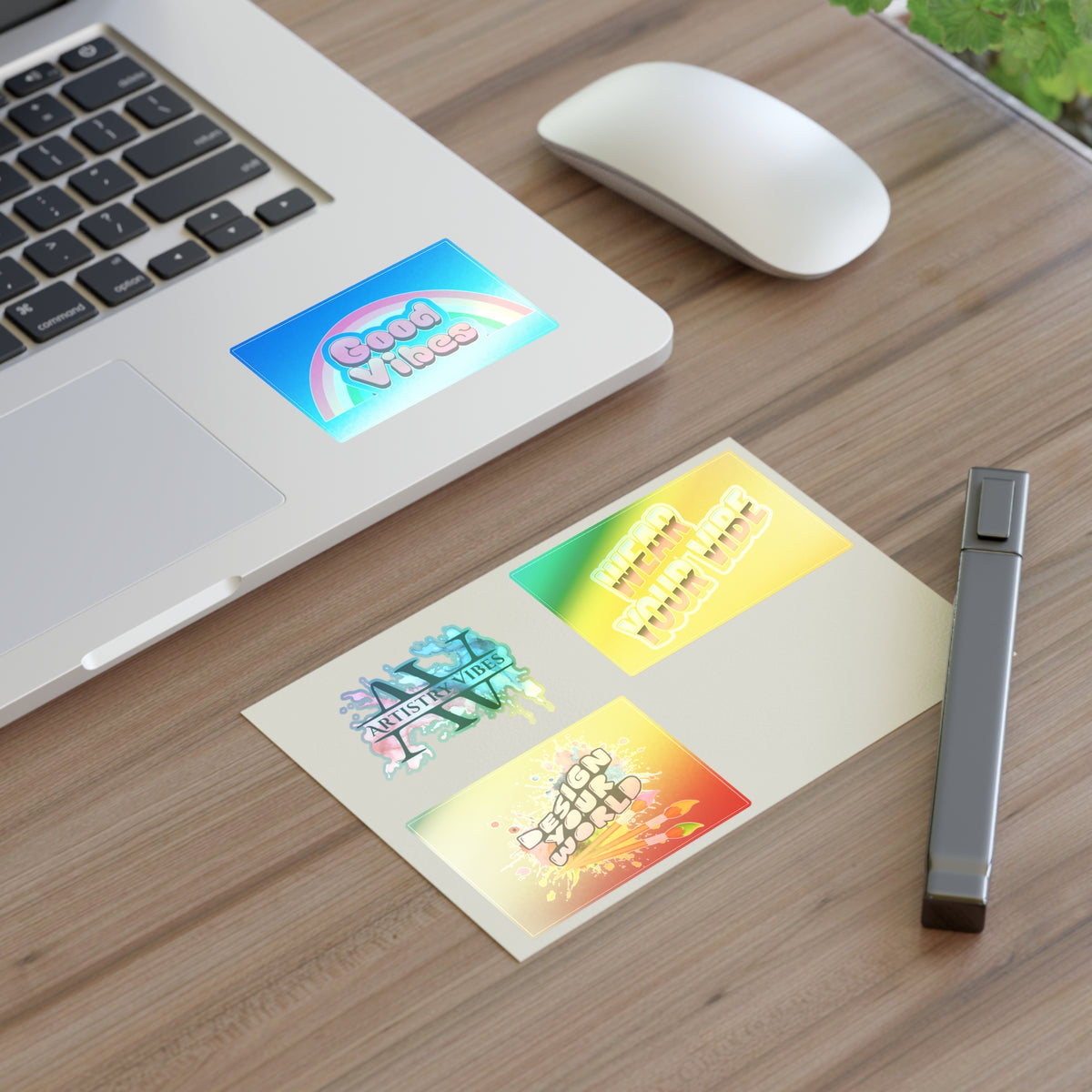 Vibrant Vibes Sticker Sheet – Artistry, Good Vibes & Wear Your Vibe Decals