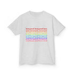 Youth Rainbow Dachshund Pattern Cute Dog Graphic Tee
