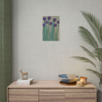Rolled Poster - Purple Watercolor Floral Stems Art Print