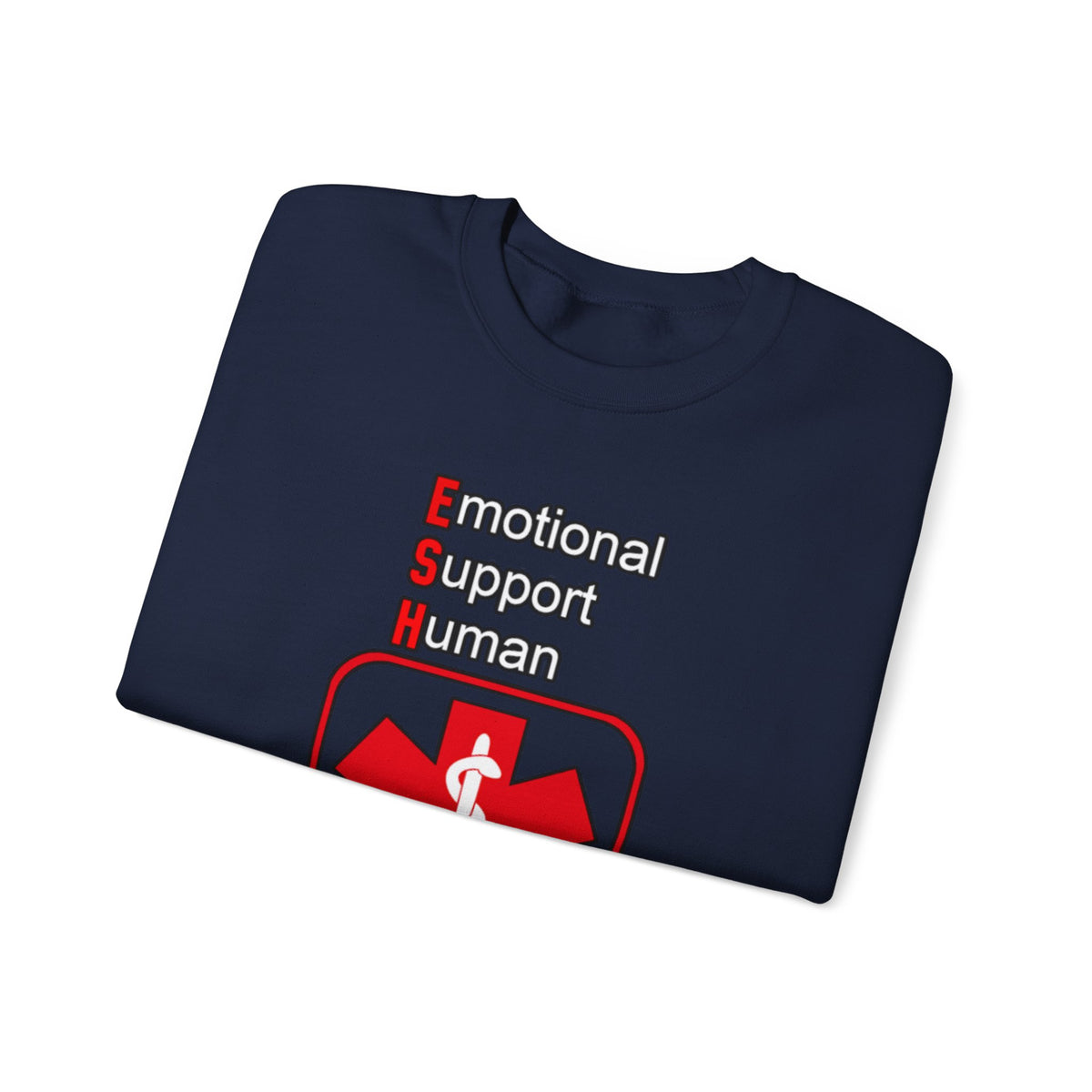 Emotional Support Human Sweatshirt – Medical Symbol “Do Not Touch” Crewneck