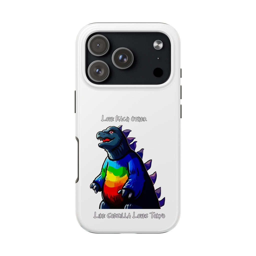Godzilla Rainbow Phone Case — Godzilla Love Tough Protective Cover