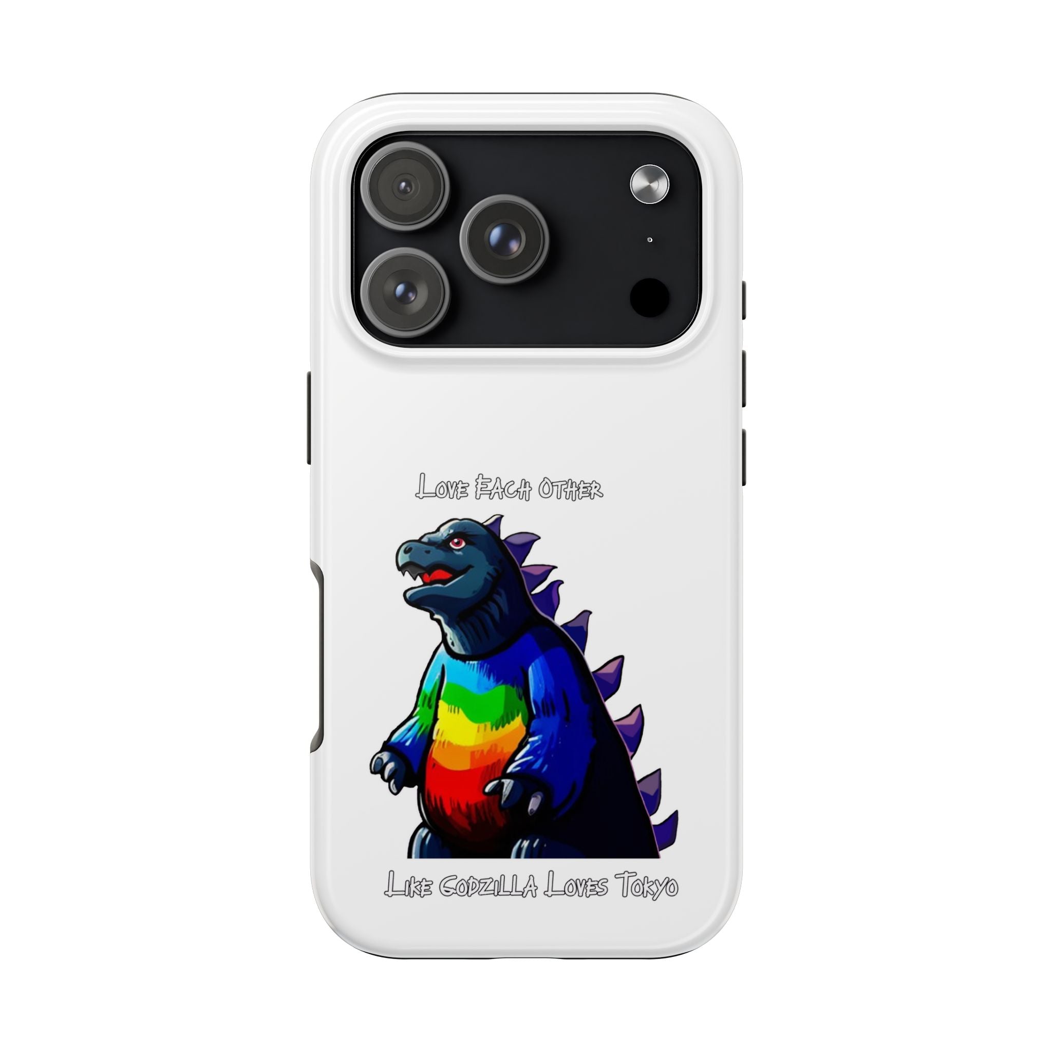 Godzilla Rainbow Phone Case — Godzilla Love Tough Protective Cover