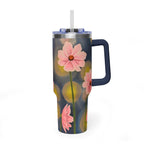 40oz Backlit Flowers Vacuum Tumbler