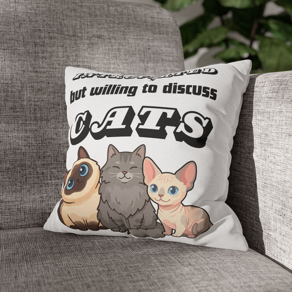 Introverted But Willing to Discuss Cats Pillowcase