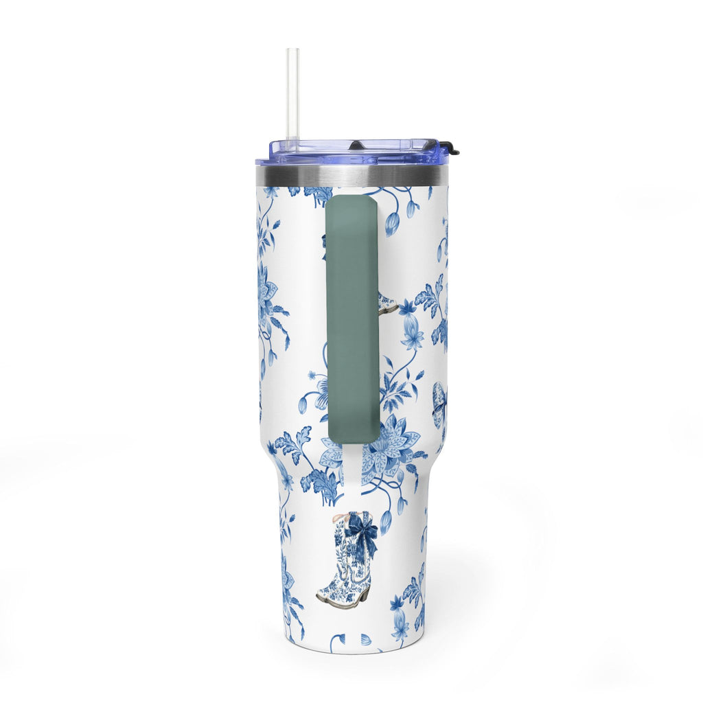 40oz Girly Western Floral Tumbler