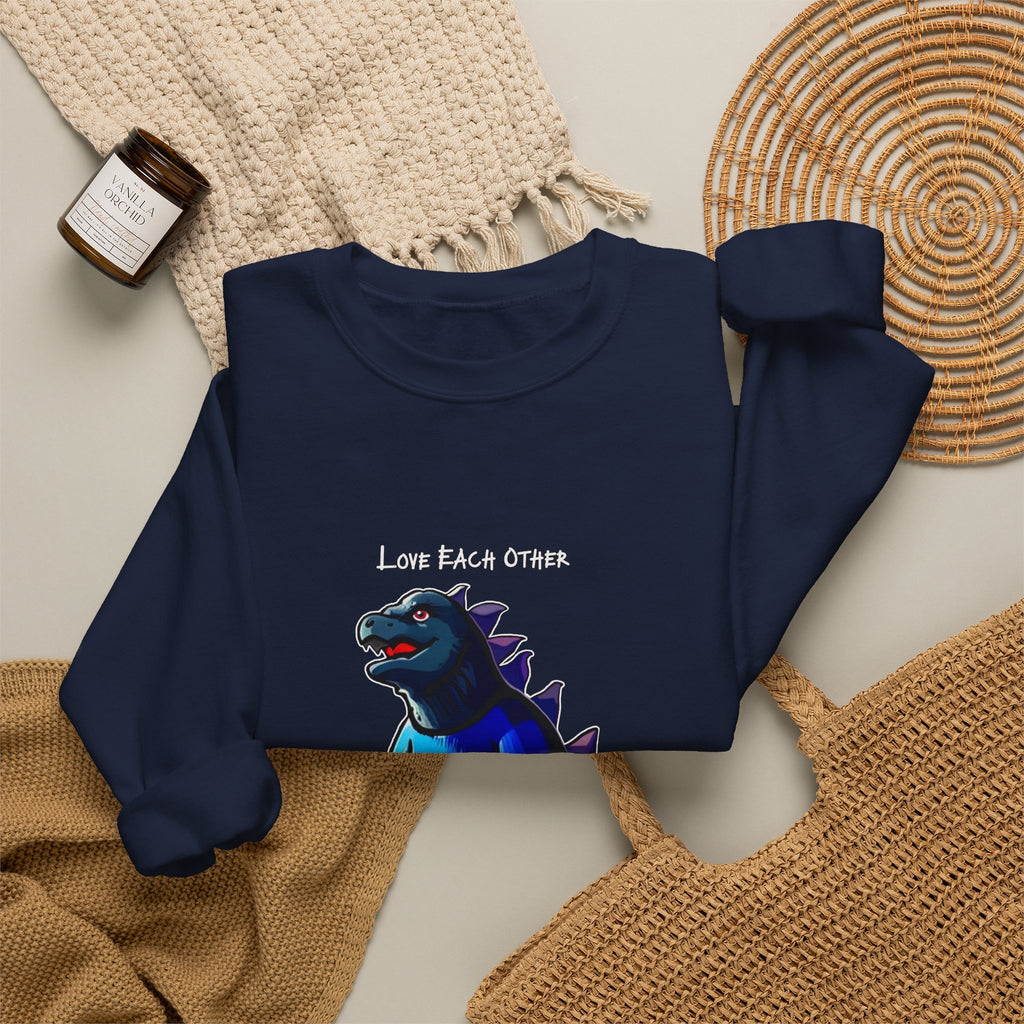 Godzilla Love Rainbow Crewneck Sweatshirt