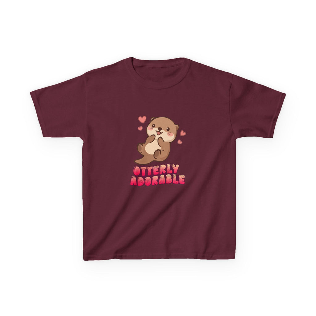 Kids Tee "Otterly Adorable" Heart Graphic Tee
