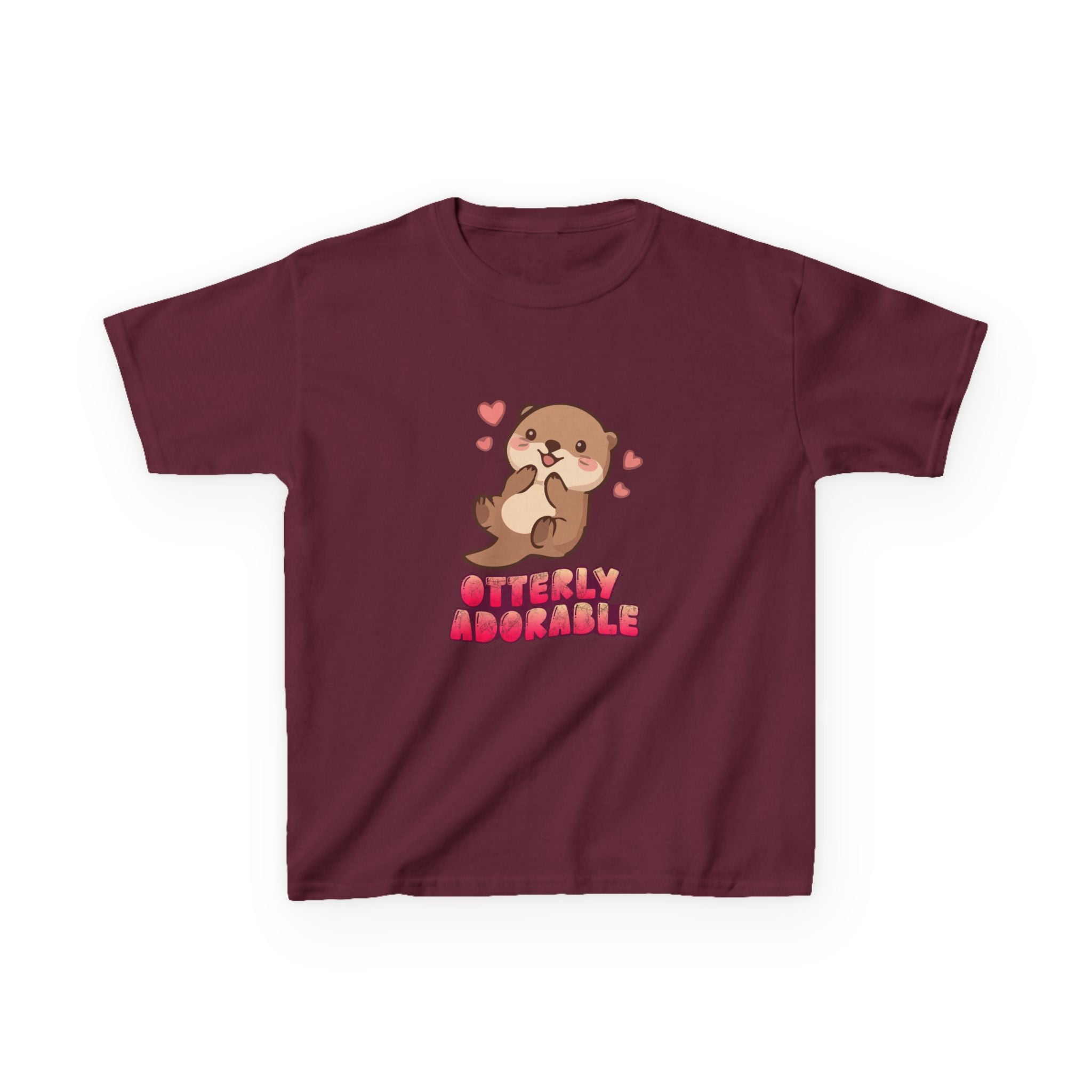Kids Tee "Otterly Adorable" Heart Graphic Tee
