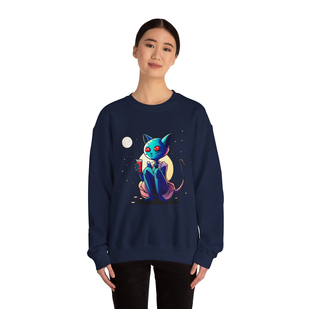 Alien Cat Crewneck Sweatshirt