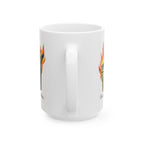 "It's Fine-Everything is Fine" Ceramic Mug — Bold Retro Fire Graphic Coffee Cup (11oz & 15oz)