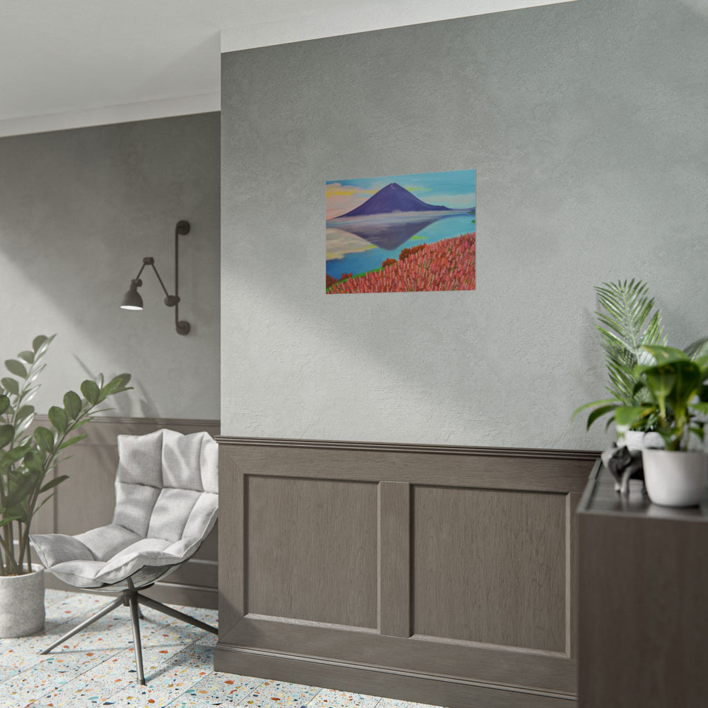 Rolled Poster — Serene Mountain Reflection Landscape Art Print