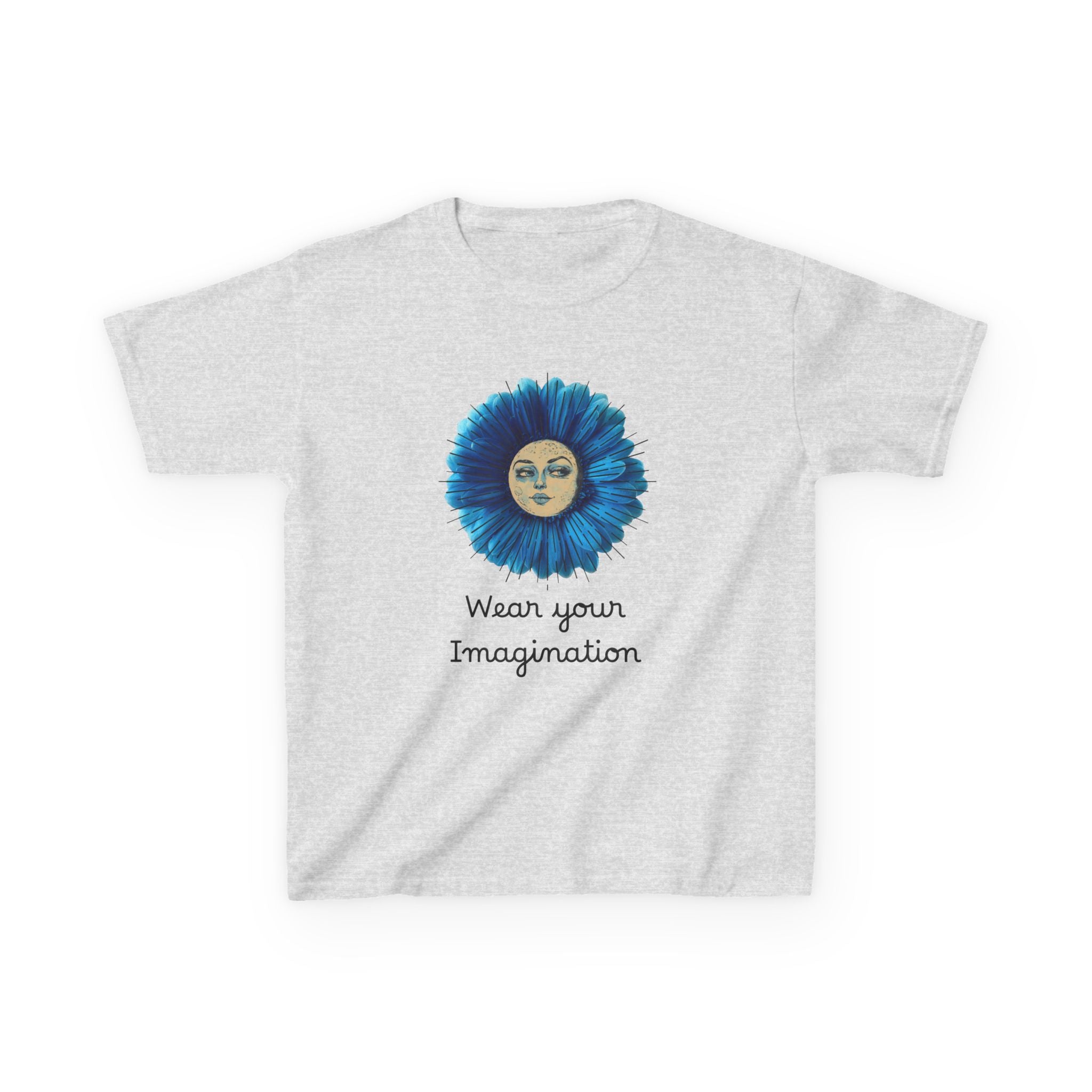 Personalize it! Youth 'Wear Your Imagination' Blue Flower Face Graphic