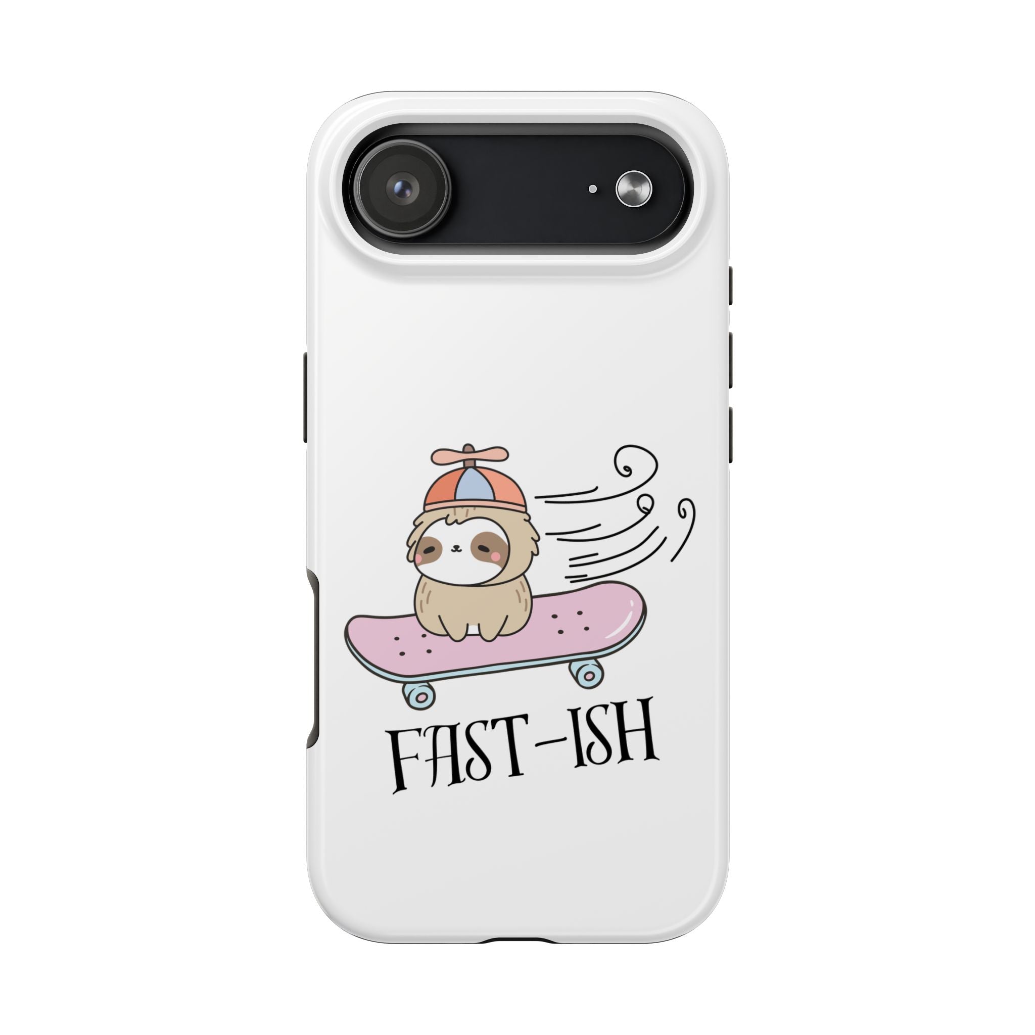 Phone Case — Cute Sloth on Skateboard "Fast-ish" Protective Tough Case
