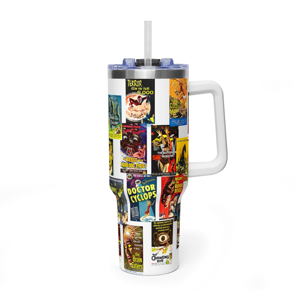 40oz B-Movies Retro Horror Poster Vacuum Tumbler