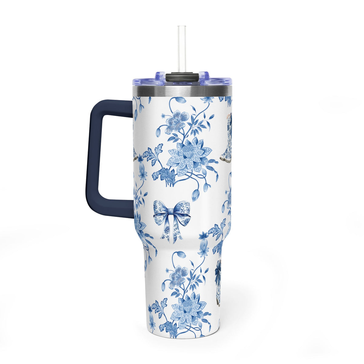 40oz Girly Western Floral Tumbler