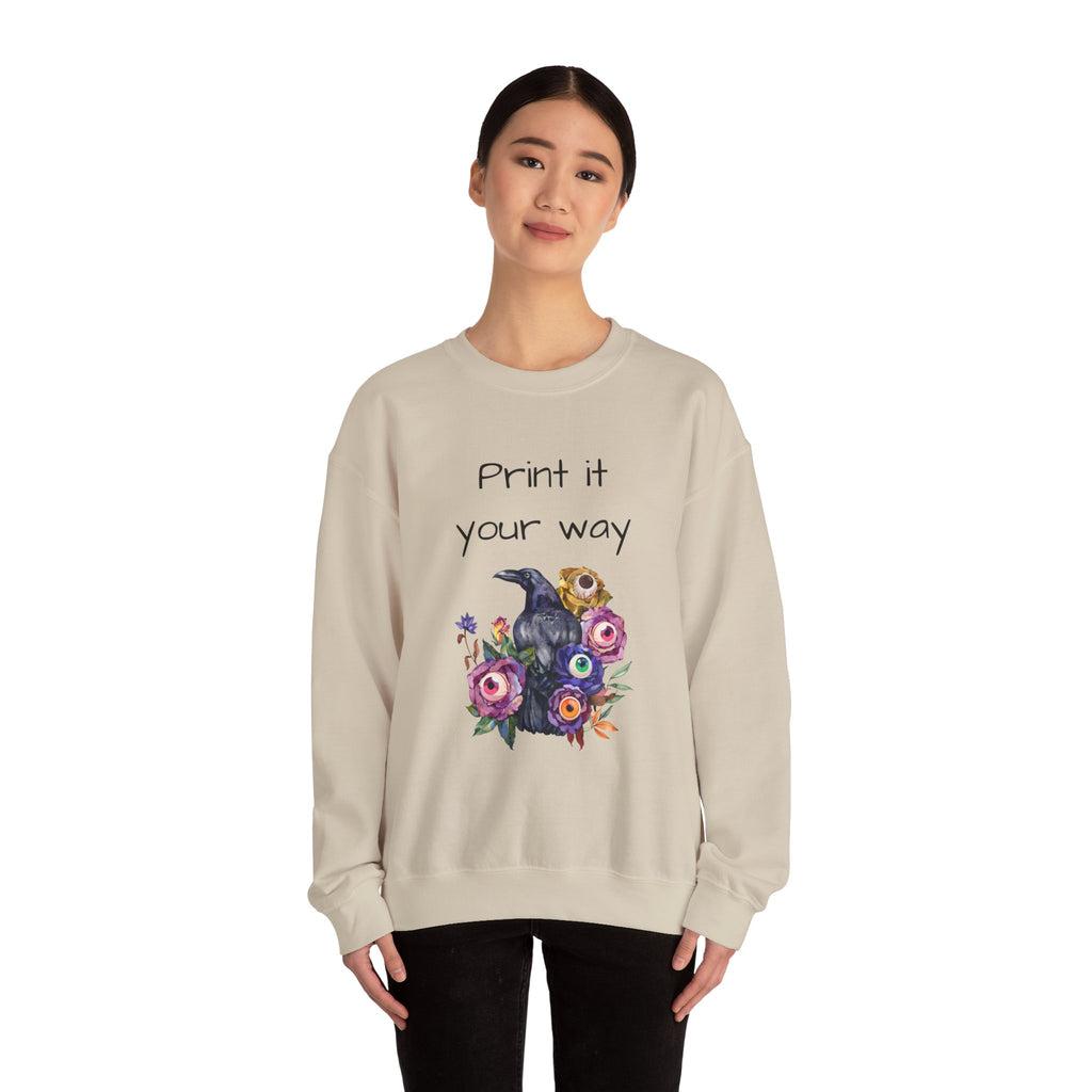 Personalize it! Crewneck Sweatshirt Surreal Design, Casual Pullover