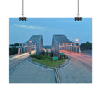 Twilight Bridge Rolled Poster — Long-Exposure Cityscape Wall Art