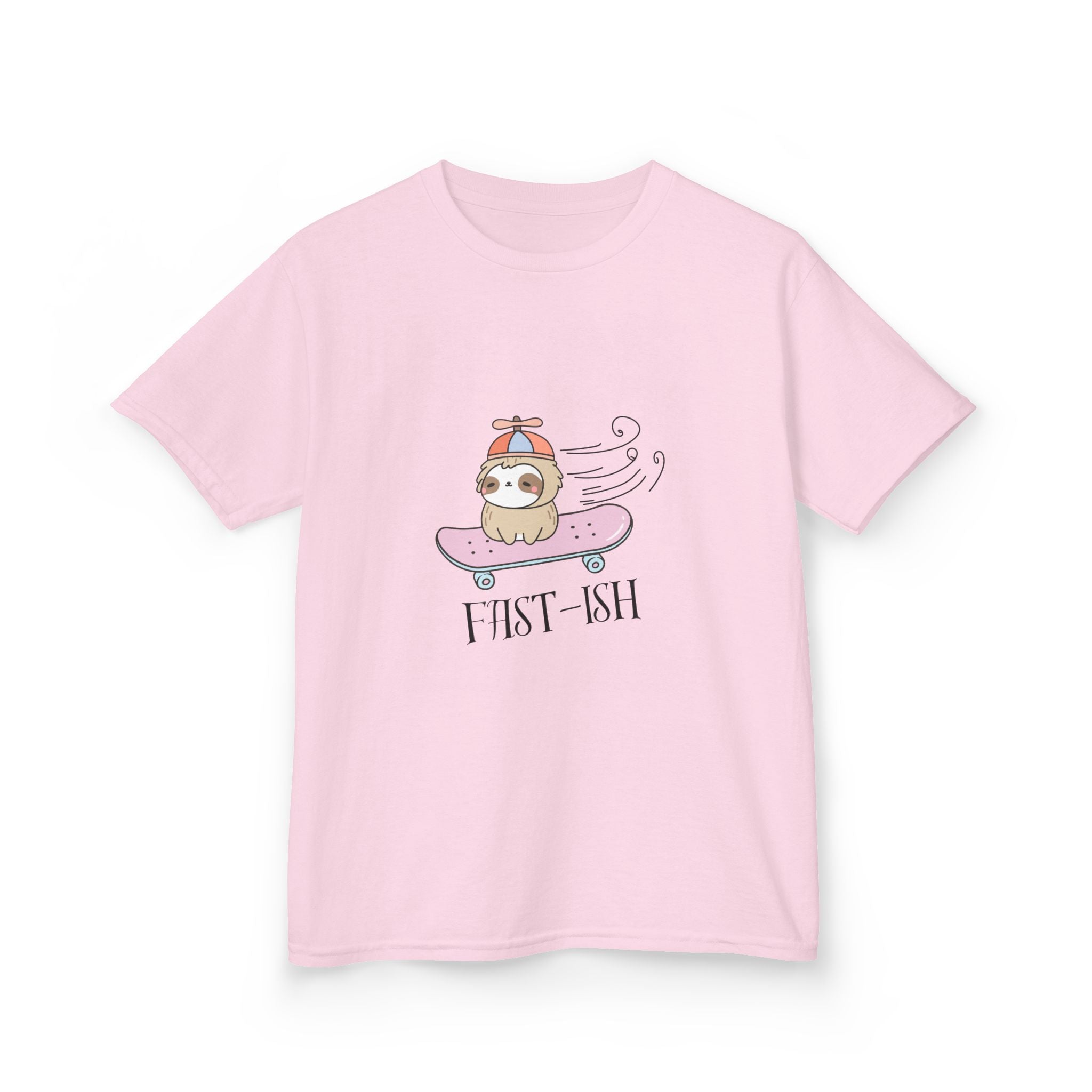 Youth 'Fast-ish' Sloth on Pink Board classic tee