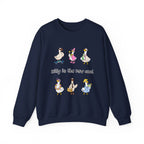 Silly Is The New Cool Sweatshirt — Cute Dancing Ducks Graphic Crewneck