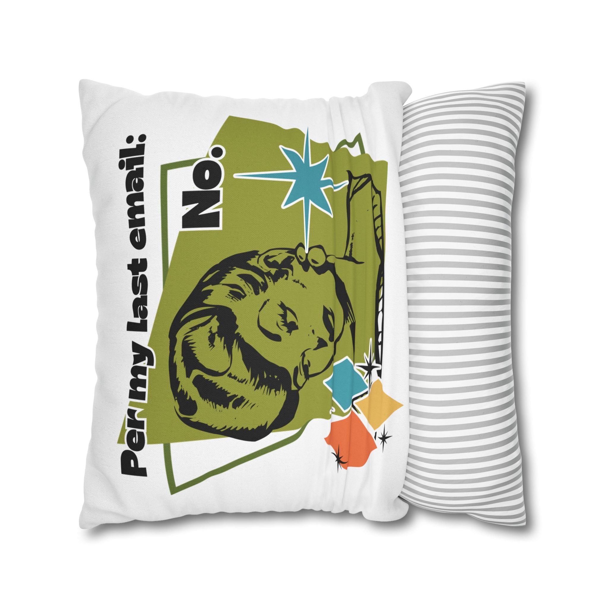 Retro 'Per My Last Email: No.' Throw Pillowcase
