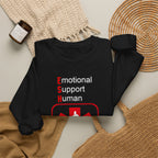 Emotional Support Human Sweatshirt – Medical Symbol “Do Not Touch” Crewneck