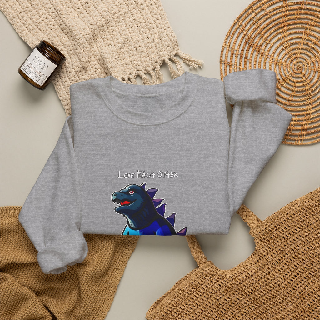 Godzilla Love Rainbow Crewneck Sweatshirt