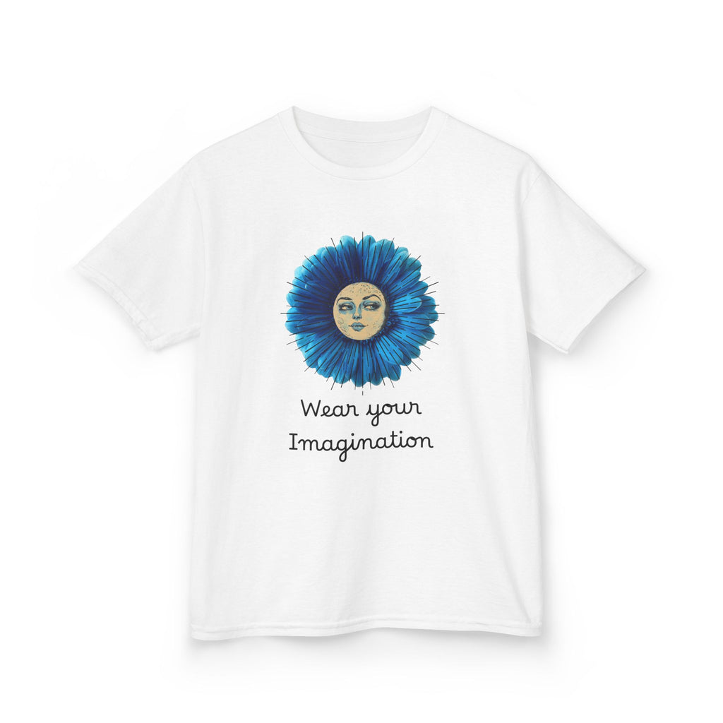 Personalize it! Youth 'Wear Your Imagination' Blue Flower Face Graphic