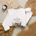 True Crime Book Club Sweatshirt — "True Crime & Tea" Vintage Stack Design