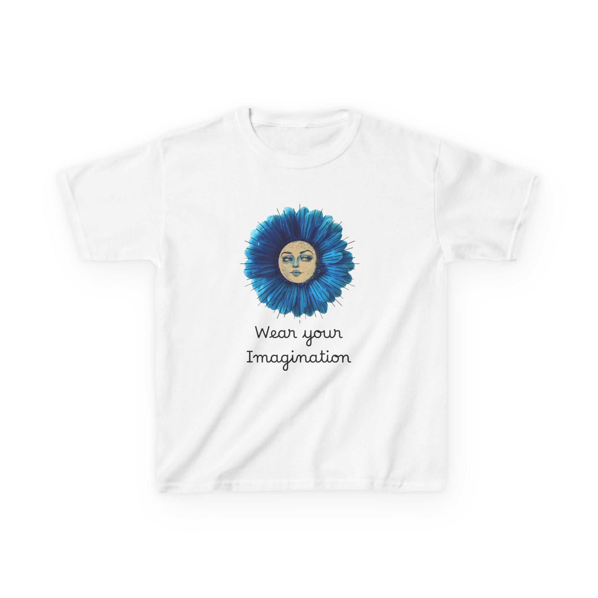 Personalize it! Youth 'Wear Your Imagination' Blue Flower Face Graphic