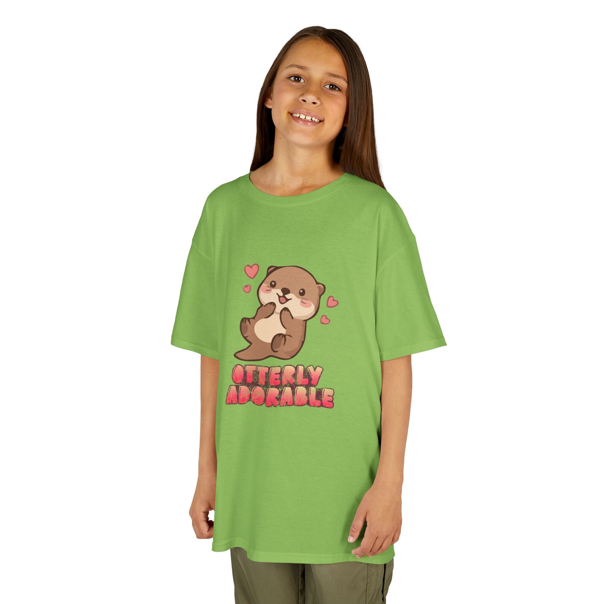Kids Tee "Otterly Adorable" Heart Graphic Tee