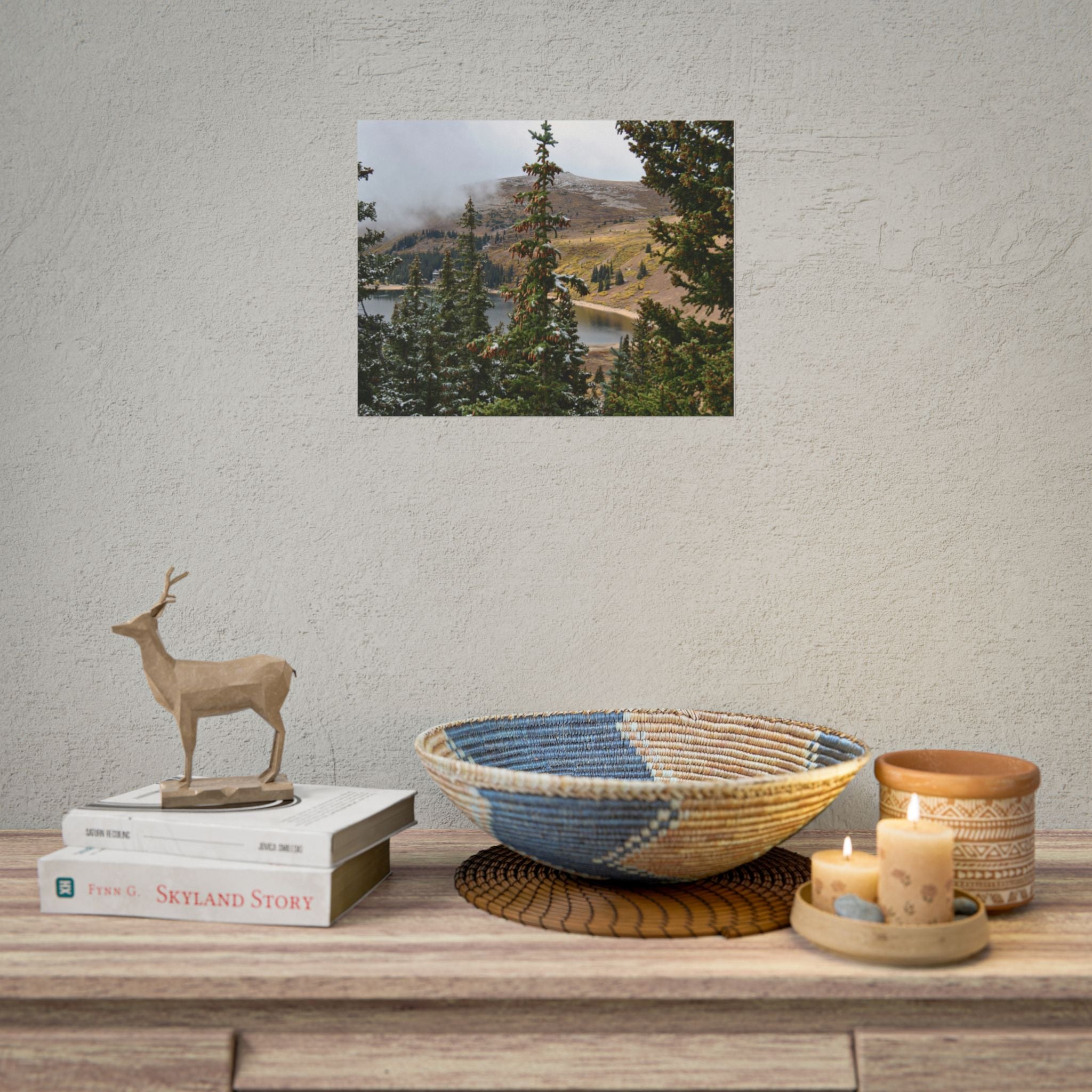 Colorado Mountain Lake Landscape — Scenic Nature Wall Art Rolled Poster