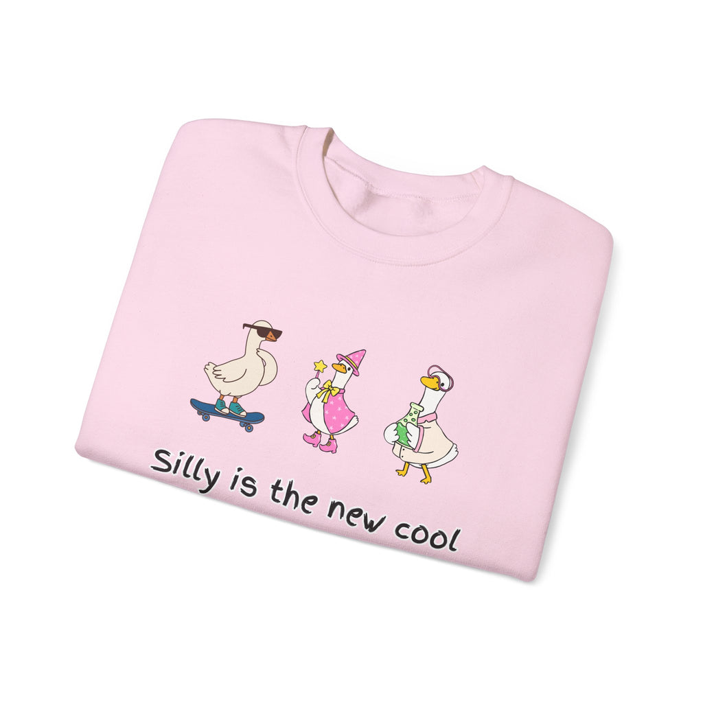 Silly Is The New Cool Sweatshirt — Cute Dancing Ducks Graphic Crewneck