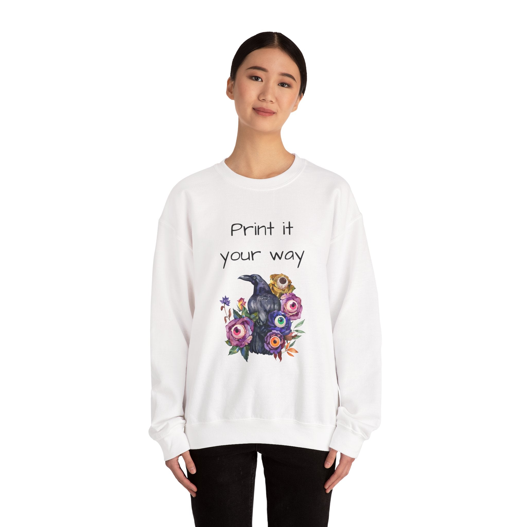 Personalize it! Crewneck Sweatshirt Surreal Design, Casual Pullover