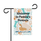Personalize it! Corgi Garden Flag - "Welcome to Paddie's Domain" Decorative House Banner