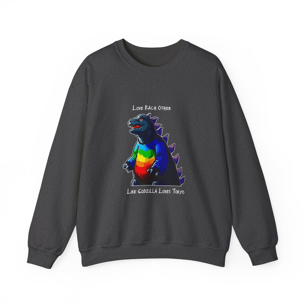 Godzilla Love Rainbow Crewneck Sweatshirt