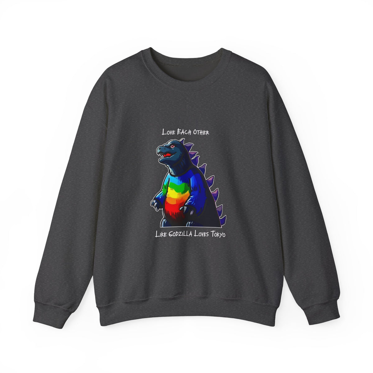 Godzilla Love Rainbow Crewneck Sweatshirt