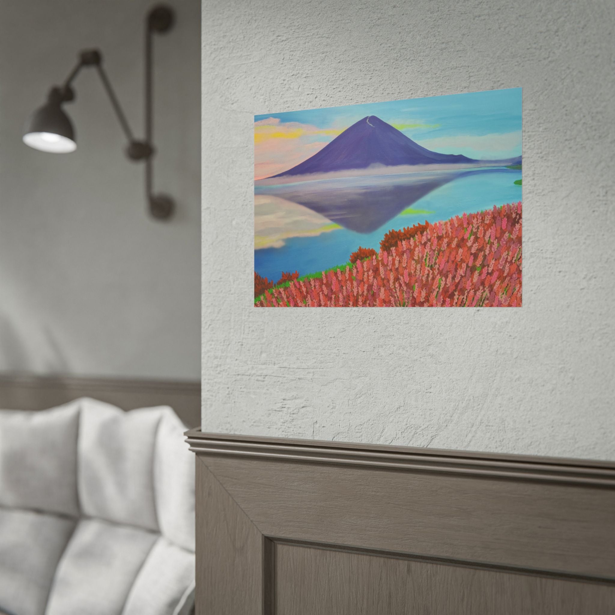 Rolled Poster — Serene Mountain Reflection Landscape Art Print