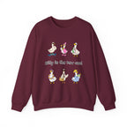 Silly Is The New Cool Sweatshirt — Cute Dancing Ducks Graphic Crewneck